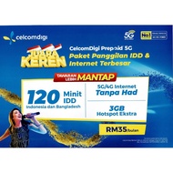 CelcomDigi  Prepaid 5G Sim Card Number Unlimited  (JUARA KEREN)
