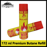 OUTDOORMORE 172ML Pyramid Universal Gas Lighter Refill Fluid Lighter Fluid Butane Refill