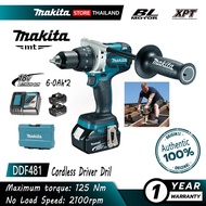 [100% Authentic] Makita DDF481 Cordless Drill 18V High Power 125Nm High Torque Cordless Hand Drill Household Screwdriver Power Tools