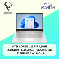 HP 14S DQ4016TU CORE i5 1155G7 8GB 512GB 14"FHD IPS W11+OHS