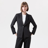 ESPADA เบลเซอร์กระดุมเดี่ยวทรงหลวม ผู้หญิง สีดำ | Loose Fit Blazer | 01047