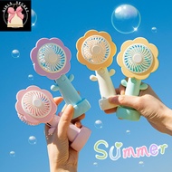 BLToolsDiiY Cute Flower Fans Cool Summer Handheld Fan Convenient USB Powerful Wind Fans