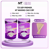 Túi 1KG Sáp Wax Lông Premier Cao Cấp NT Waxing (TẶNG serum mỡ 10ml sáp sticker và 40 que gỗ)