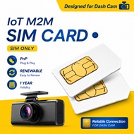 1 Year Validity Dash Cam IoT M2M SIM Card | Plug & Play | Renewable | SIM Only