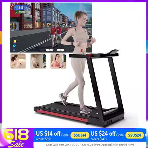 3.5HP Foldable Treadmill 350lbs Adjustable 6% Incline Walkingpad for Home/Office LCD APP Data Treadm