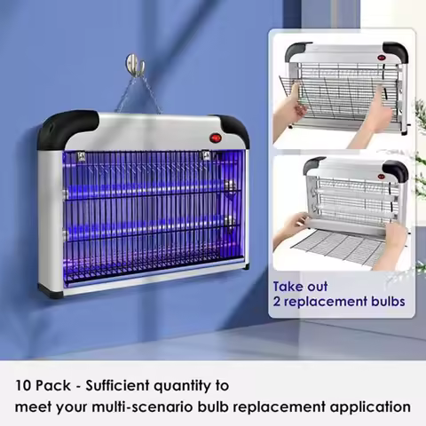 【PLAISIR】8 Pcs Bug Zapper Replacement Light Bulbs BL T8 F10W 13Inch Light Tube For Aspectek,Liba