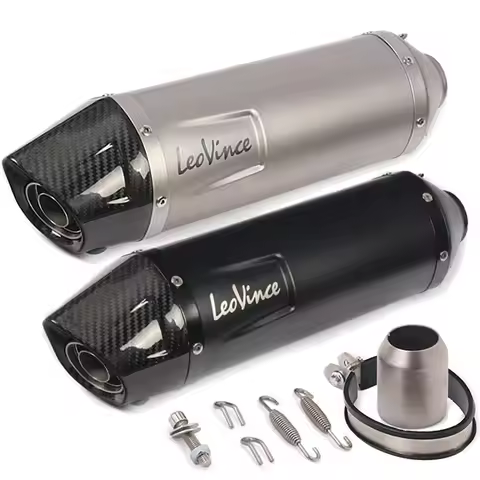 Universal Motorcycle Leovince Exhaust Escape Modify Carbon Fiber Muffler DB Killer For Z900 CBR500R