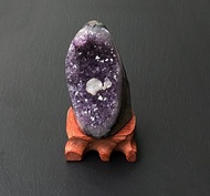 招財開運-天然原礦異象紫晶鎮共生方解石 消磁淨化 快速出貨