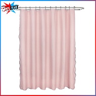 Easy Install Shower Curtain Waterproof Fabric Shower Curtain Heavy Duty Waterproof Scalloped Shower 