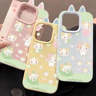realme 12x 5g casing casing realme c15 Clover Kitten Suitable for OPPOFindx8x7 Phone Case Reno11/12/