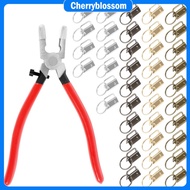 41 Pcs Key Fob Hardware Set 40 Pcs Key Fob Hardware with 1 Pc Key Fob Pliers 4 Colors Metal Key Fob 