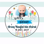 Goodies Birthday Packaging Party Sticker Baby Boss #X06 55pcs