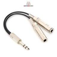 IOPTIMISTIYU 6.35mm Male to 2 6.35mm Female, Shielding Male to 2 Female Breakout Splitter Cable, Ele