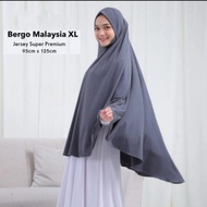 Hijab Inara Instan Dagu Malaysia Jumbo XL Jersey Premium/ Khimar Syari Dagu Malaysia