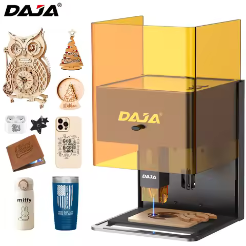 DAJA DJ6 Pro Laser Engraver Portable Safety Cover Cut Business Engraving Machine for Metal JewelryWo