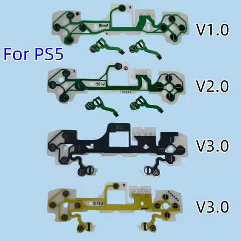 10pcs/Lot Replacement Original for Ps5 Conductive Film V1.0 2.0 3.0 Game Pad Controller Button Flex 