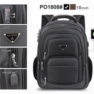 STAR STRIKE 18 Inch Laptop Backpack with Expanding Padlock for Men Wanita - Black, 18 Inch Padlock
