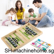 2-in-1 Wooden Board Game Table Board Toy Board Game Bouncing Game for Kids and Adults
