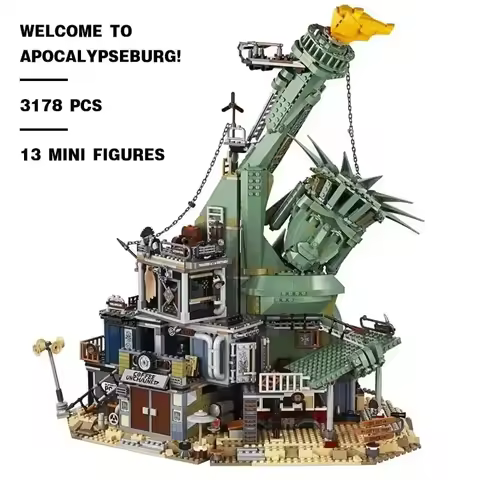 3178PCS Doomsday Castle Goddess Difficult Assembly Model Building Block Decoration Children's Gift 7