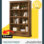 (Ready Stock) RECA 4 tier 8 cube with 2 Drawer BOOK SHELF buku rak display rack 4 layer ikea alike s