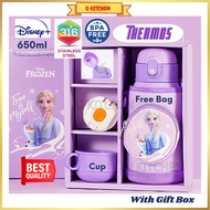 Elsa Bottle Water Thermos Bottle Kids With Straw Cartoon Bottle Water Cute Flask