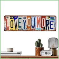 Love You More Wall Decor Vintage Metal Ornament Industrial Love You More Bar Sign for Home Apartment