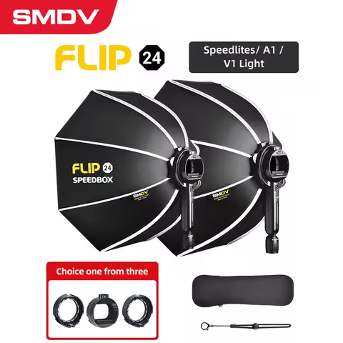 SMDV Flip 20 24 28 Quickly Release Parabolic Out Door Softbox for A1 Godox V1 AD100PRO V860II AD200