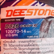 Deestone ยางนอกมอเตอร์ไซค์ ขอบ 101112131415 D826 ลาย GRIP X มีเดี่ยว/คู่ ยางเรเดียล TL มีให้เลือกห