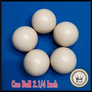 Baru Bola Putih | Billiard Cue Ball | 2 1/4 Inch | Polos | Meja 9 Feet