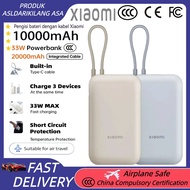 Xiaomi Built-in Cable Power Bank 20000mAh Pocket Version 33W Two—Way Fast Charge USB-C CCC Powerbank