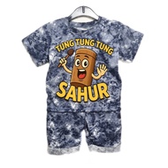 BOBOBAM BOYS' CLOTHES CUTE GIRLS' SUITS BABY BOYS' SUITS SIZES 6 MONTHS TO 3 YEARS TIE DYE TUNG TUNG