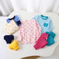 (1套2件)日系兒童男女孩子純棉套裝睡衣/家居服/長袖上衣/長睡褲 - KL433