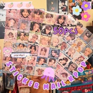 {Size 3cmX3cm Contents 50pcs} Happy Mail Love Mail KPOP Sticker Deco Sticker Freebies