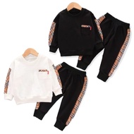 Pakaian Anak Laki-Laki Dan Perempuan Terbaru Setelan Sweater Crewnek 2 3 4 5 6 Tahun