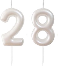 2.36" 28th 82nd Number Candles Birthday Gifts for Women Men Birthday Decorations Birthday Candles Nu