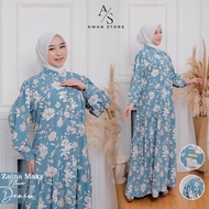 LANGSUNG KIRIM GAMIS REMPEL RAYON PREMIUM MOTIF BUNGA FREE BROS LENGAN ELEGAN BUSUI GAUN WANITA AKSE
