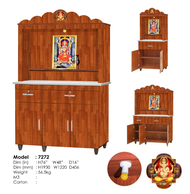 Ready-Fixed Siddhivinayak Maharashtra Altar Indian Prayers Cabinet / Hindu Prayer Cabinet / Cabinet 