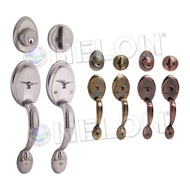 NELON Grip Handleset - Solid 1711 (Main Door Lock / Entrance Door Lock / HDB Main Door Lock / Thumbpress Lock)