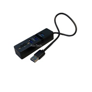 3 Port USB 3.0/2.0 Hi-Speed Hub Splitter + TF SD Micro SD Card Reader 2 In 1 Card Reader For SD TF M
