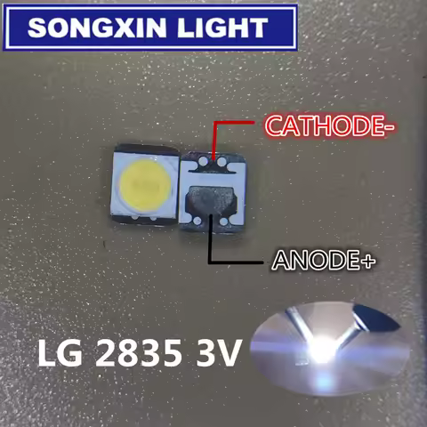 100pcs For TV High Power 2835 SMD LEDs Diodes Television Super Bright Diodo SMD LED 1210 3528 1W 100