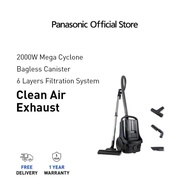 PANASONIC MC-CL605 2000W CYCLONE BAGLESS CANISTER VACUUM CLEANER WITH HEPA FILTER MC-CL605KV47