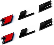 Yoaoo 2x OEM Camaro 1LE emblem badge letter Rear Side 1LE Door Genuine Matte Black Red