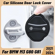 For BMW M3 G80 G81 2021-2024 Car Door Shock Absorber Door Lock Protector Silicone Auto Door Lock Lat