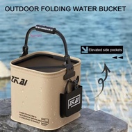HARRIETT Fishing Bucket, Fishing Bucket Foldable Bucket Foldable Bucket, Cover Net Outdoor Bucket Ca