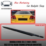 HONDA CIVIC ES1.7 2001-2003 RX2 STYLE REAR TRUNK SPOILER DUCKTAIL ABS SKIRT LIP BODYKIT