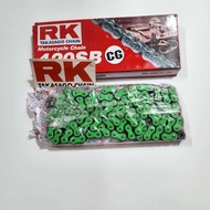 โซ่RK 420 120ข้อ สีเขียว + สติ๊กเกอร์ ***ลดล้างสต๊อก***