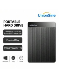 Unionsine Hdd 2.5 吋便攜式外接硬碟 250gb 320gb 500gb 1tb Usb3.0 儲存相容 Pc、桌上型電腦、書籍、xbox