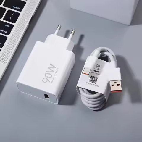 90W Charger Xiaomi Fast Turbo Charging Wall Power Adapter 1/1.5/2 M 6A Type C Cable For Mi 15 14 13 