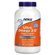 Now Foods, Ultra Omega 3-D, 600 EPA / 300 DHA, Halal, 90 / 180 Fish Softgels