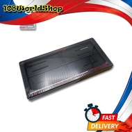 กรอบป้ายทะเบียน สีดำ ของแท้ จากศูนย์โตโยต้า ลายเส้น ขาวแดง โลโก้ Toyota สีแดง 2ชิ้น หน้า+หลัง Toyota